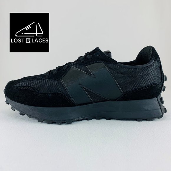 New Balance 327 Triple Black Sneakers (Men's Sizes) New Shoes MS327CTB - Picture 1 of 5